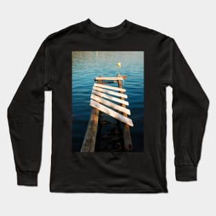 Boardwalk in Bakar Harbour Long Sleeve T-Shirt